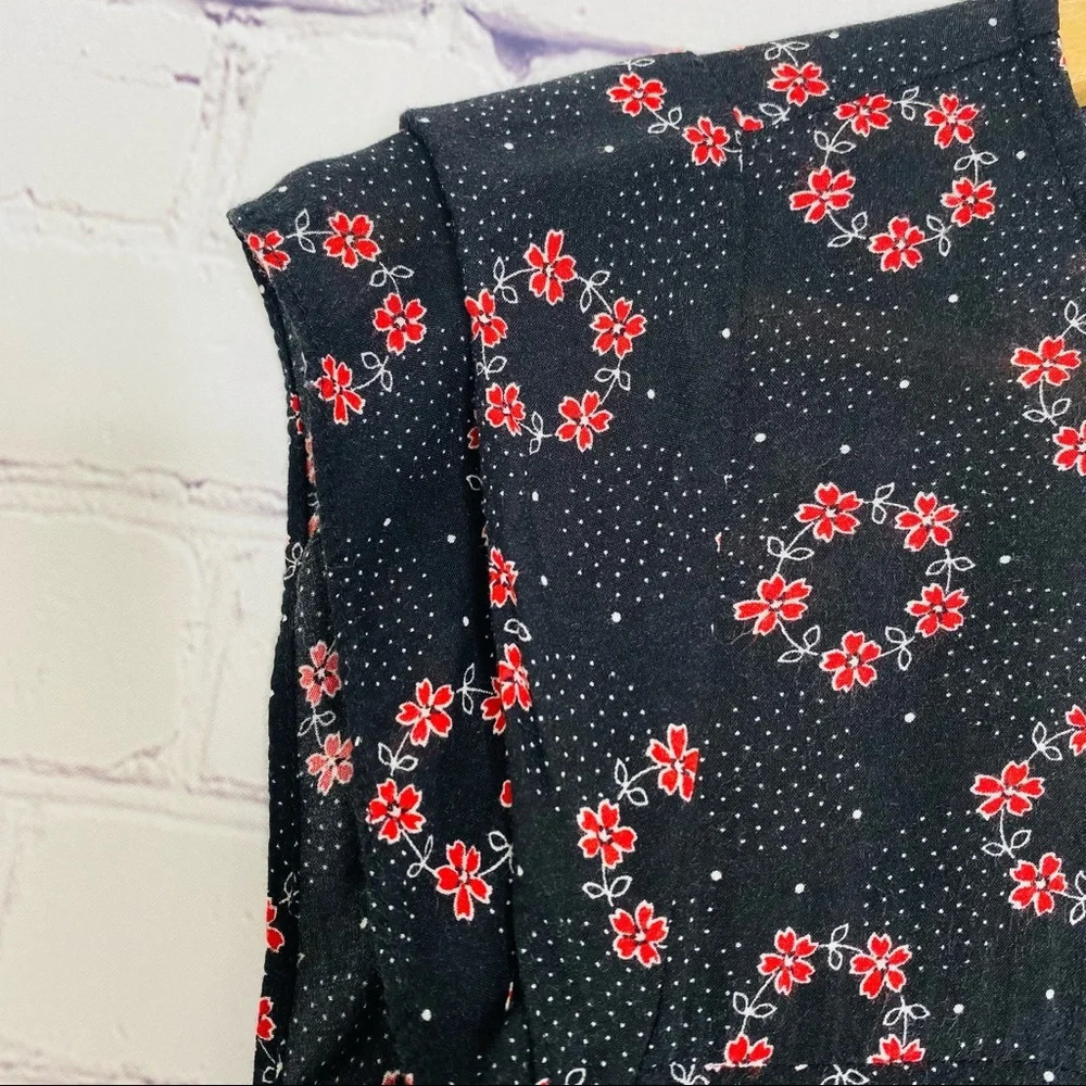 Free People Floral Ruffle Tiered Crop Top Size Small - Picture 8 of 12